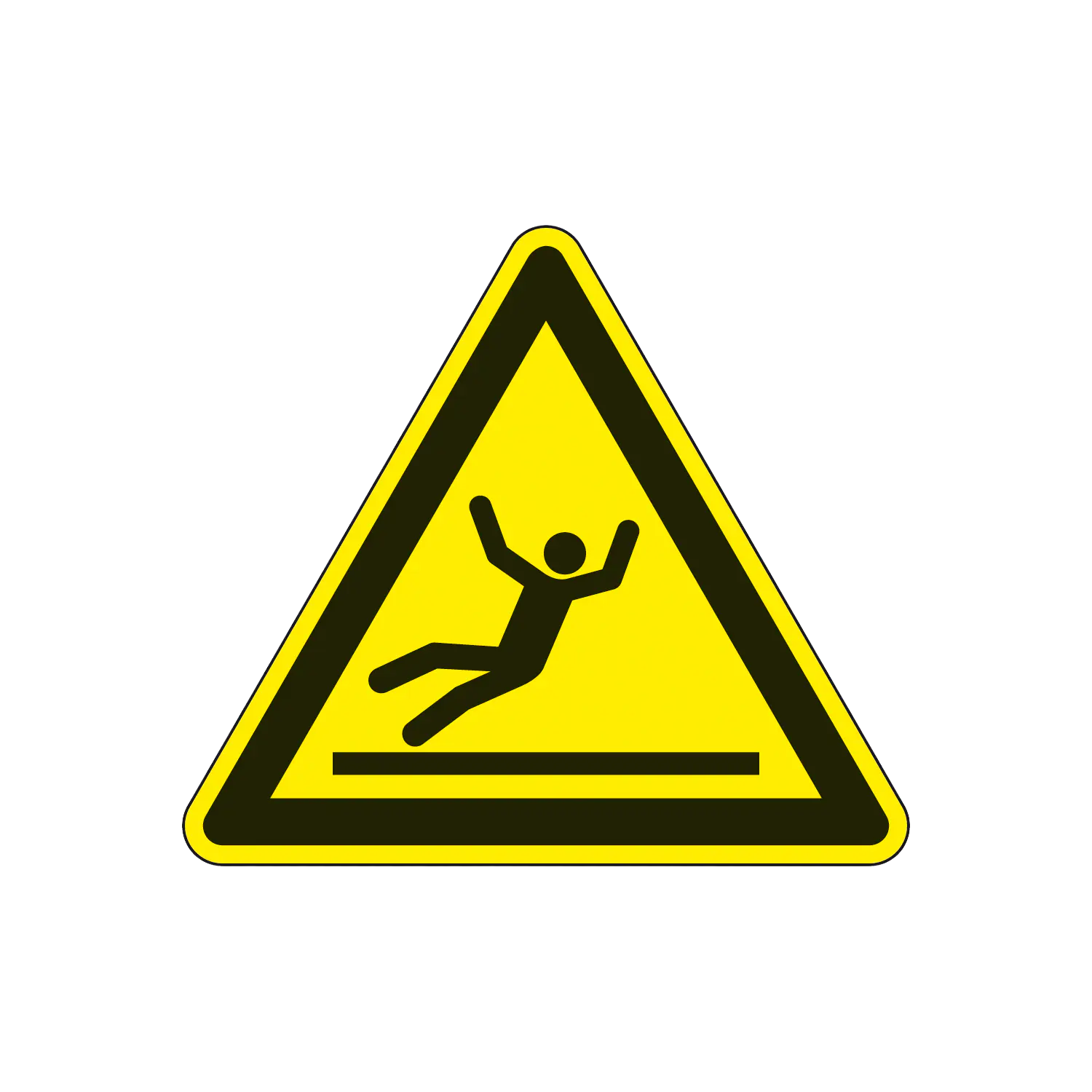 Slipping Ramp Sign Warning Sign: Warning of slipping 100 mm