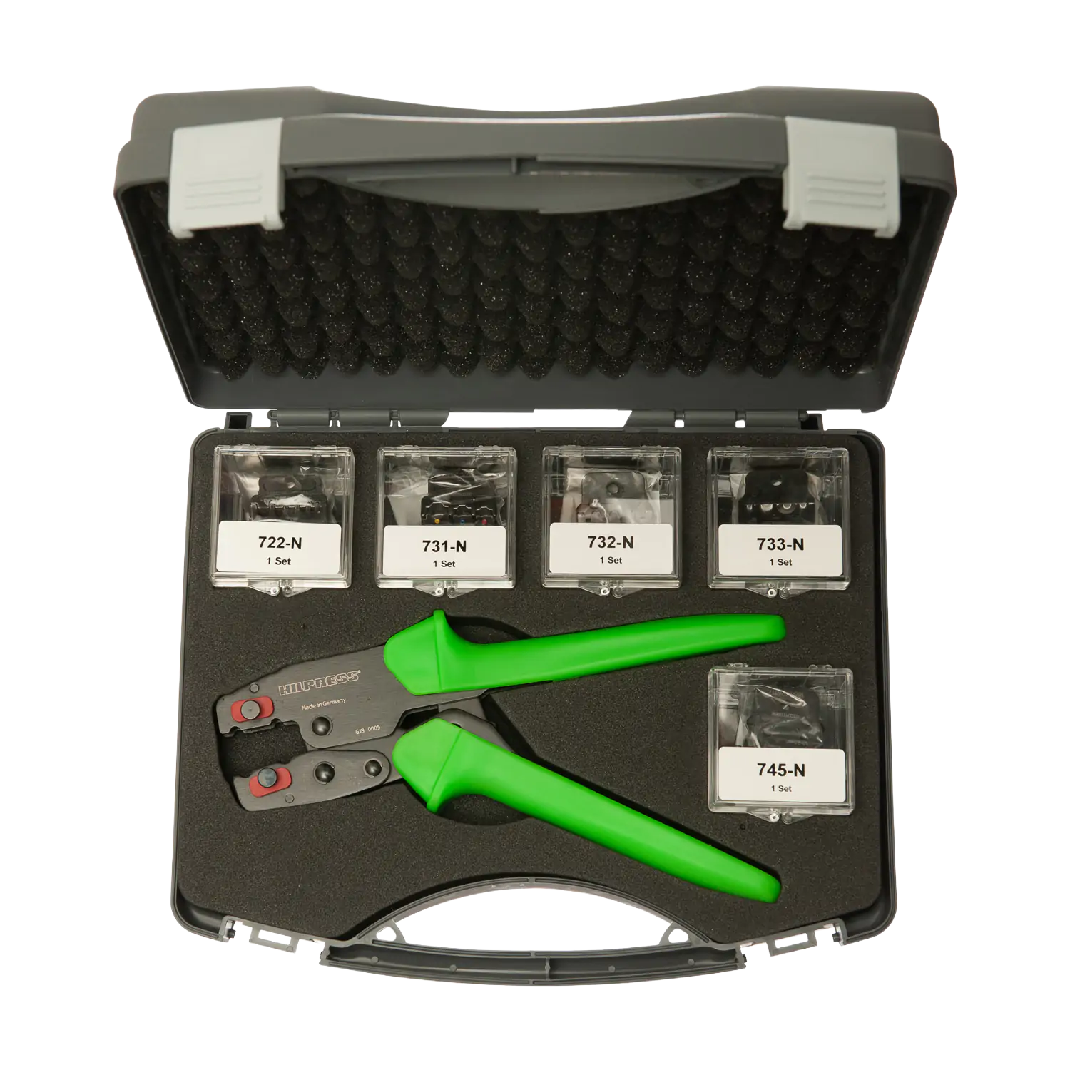 HP-Master® Kofferset mit Profiline Crimpwerkzeug und diversen Gesenkeinsätzen