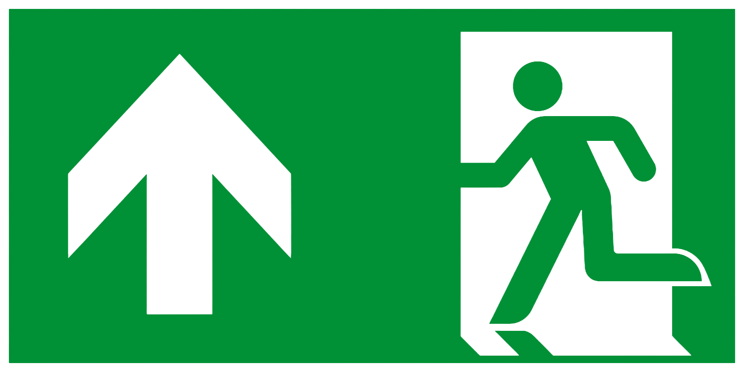HIL-SIGN® Emergency Sign, Exit, PVC 300 x 150 mm