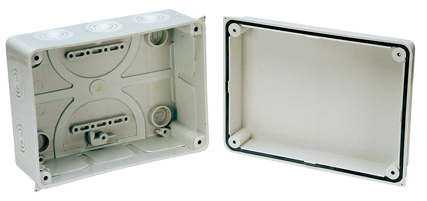 Screwed Box HIL-BOX®enclosure system including diaphragms, screwed cover, 150 x 110 ...