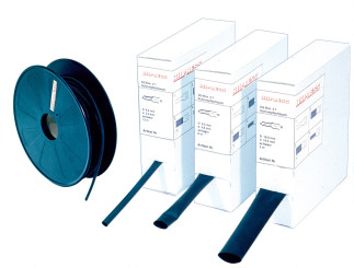 Koszulka termokurczliwa HIL-SHRINK® HF pudełko 2:1 cienkościenna, samogasnąca, bezhalogenowa 4,8/2,4 czarna 