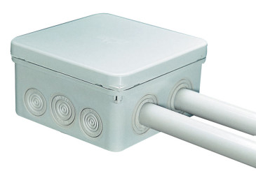 HIL-BOX® Skriňa s membránovými vstupmi, lisovacie veko, 80 x 80 x 40 mm 