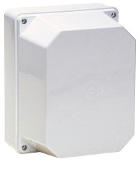 HIL-BOX®enclosure system with smooth walls, high lid , grey, 243 x 190 x 155 mm 