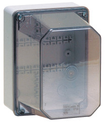 HIL-BOX®enclosure system with smooth walls, high lid, clear, 190 x 145 x 135 mm 