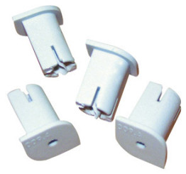 Wall fixing set for enclosures with nylon hinged screws 