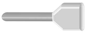 Doubleaction Aderendhülse, 2 x 0,75 HL weiß 