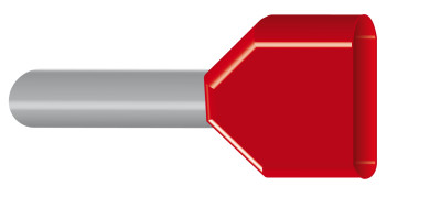 Embout de fil à double action, 2 x 1,5 N rouge 