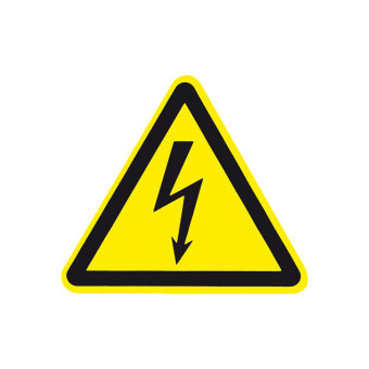 Warning Sign: Warning of dangerous high voltage, 25 mm 