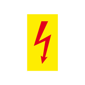 Warning Sign: High voltage 26 x 52 mm 1 pcs.