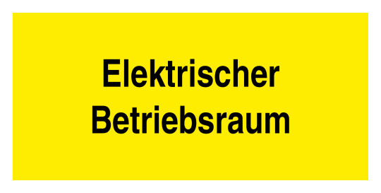 Warnzeichen: Elektrischer Betriebsraum, 200 x 120 mm 