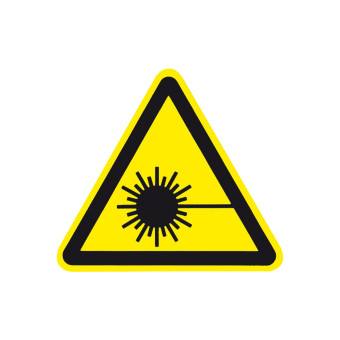 Warning Sign; Warning of laser beam  25 mm 