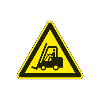 Warning Sign: Warning of ground transport vehicles 200 mm 