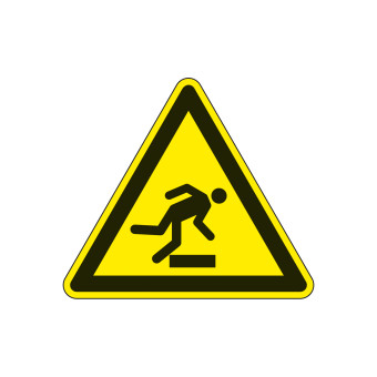 Etiquette de prévention danger sol glissant, 200 mm 
