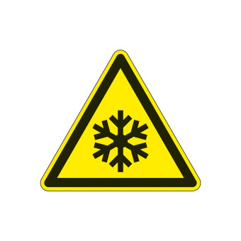 Warning Sign: Warning of cold  200 mm 