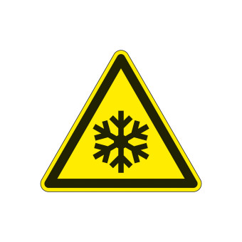 Warning Sign: Warning of cold  100 mm 