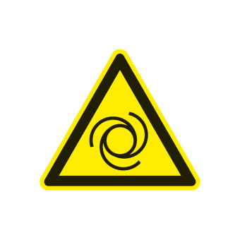 Warning Sign: Warning! Automatic start 100 mm 