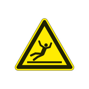 Warning Sign: 	Warning of slipping 100 mm 