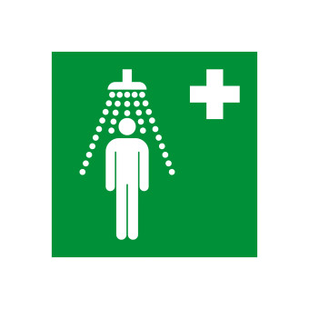 HIL-SIGN® Emergency Sign, Emergency shower, Polyester, 200 x 200 mm 