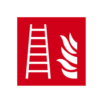 HIL-SIGN® Fire Hazard Sign, Ladder, Polyester, 200 x 200 mm 