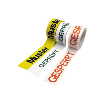 Quality Assurance Tape CLOSED / red print on white background, 50 mm 