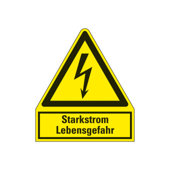 Combination Sign: 	High voltage, danger to life, PVC, 210 x 240 mm 