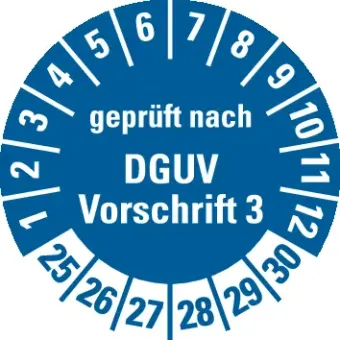 HIL-SIGN® Prüfplakette 25 - 30, blau 20 mm