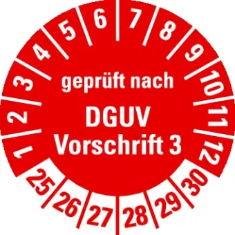 HIL-SIGN® Prüfplakette 25- 30, rot 