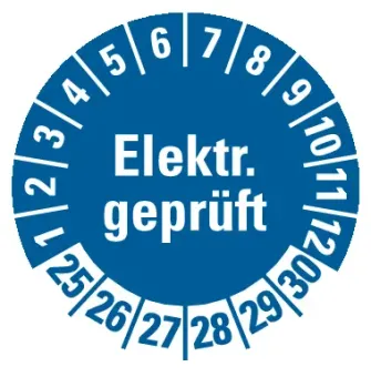 HIL-SIGN® Prüfplakette 25 - 30, blau 20 mm