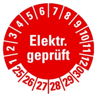 HIL-SIGN® Prüfplakette 25 - 30, rot 
