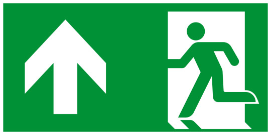 HIL-SIGN® Emergency Sign, Exit, hard PVC 300 x 150 mm 