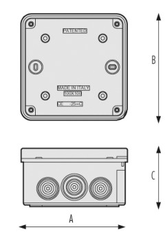 HIL-BOX® boite de dérivation à membranes, couvercle à visser 150 x